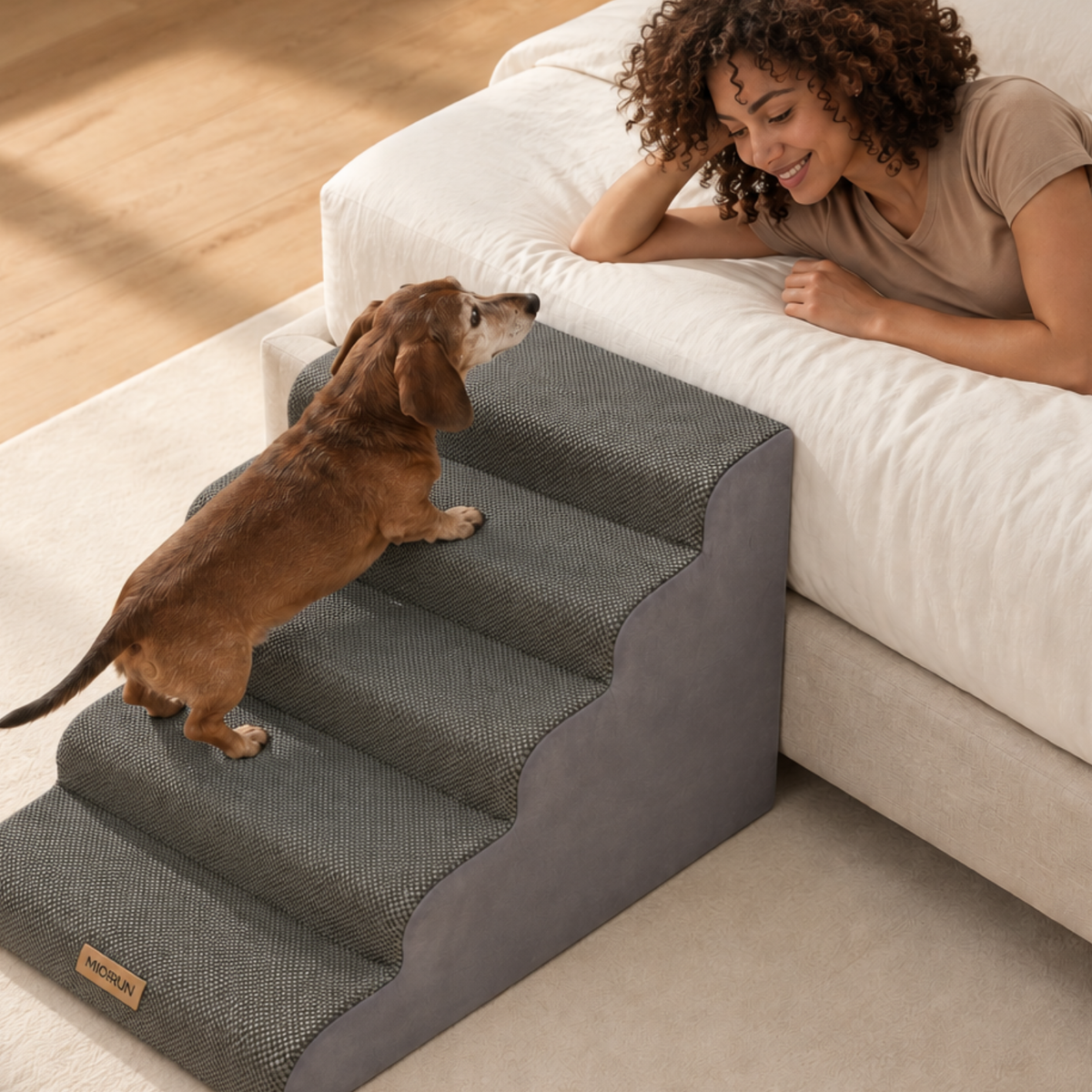 Five gradual steps to higher beds.