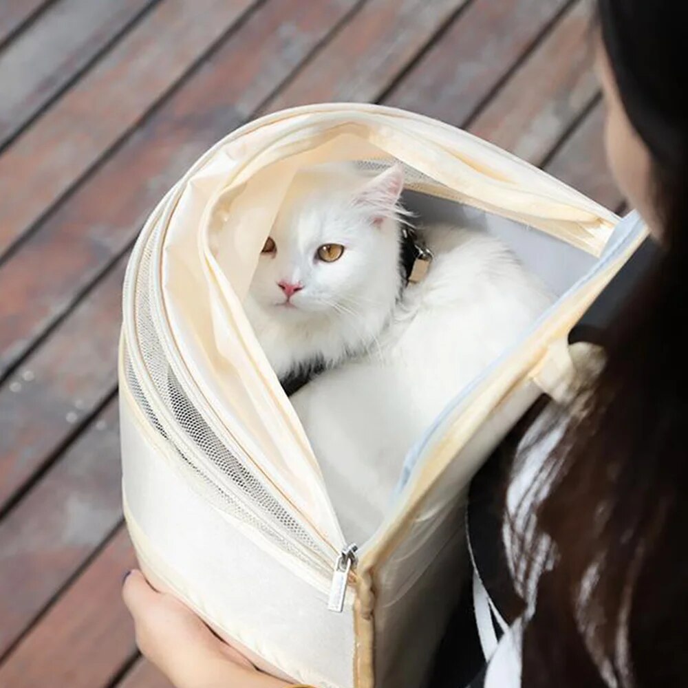Chic"Breathable Mesh Pet Capsule Backpack