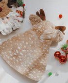 Christmas Brown Polka Dot Reindeer Cape pet Costume