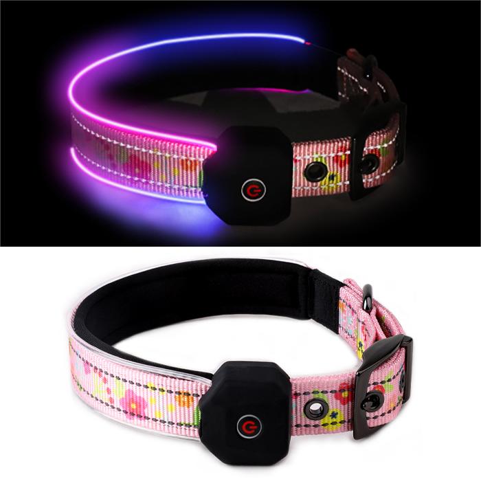 LED Reflective Dog Collar with Rechargeable