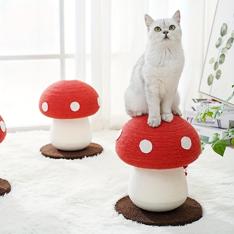 Mushroom" Sisal Scratching Toy For Cats