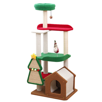 Stylish Cat Tree with Sisal Scratching Post Board