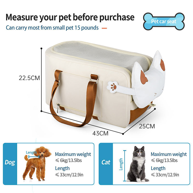 Deluxe Travel Seat for Small Pets