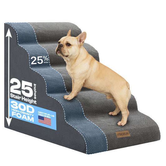 Extra Wide 5-Step Dog Stairs