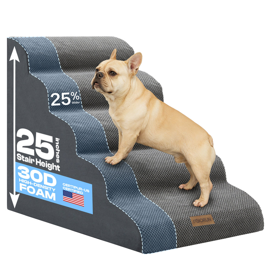 Extra Wide 5-Step Dog Stairs