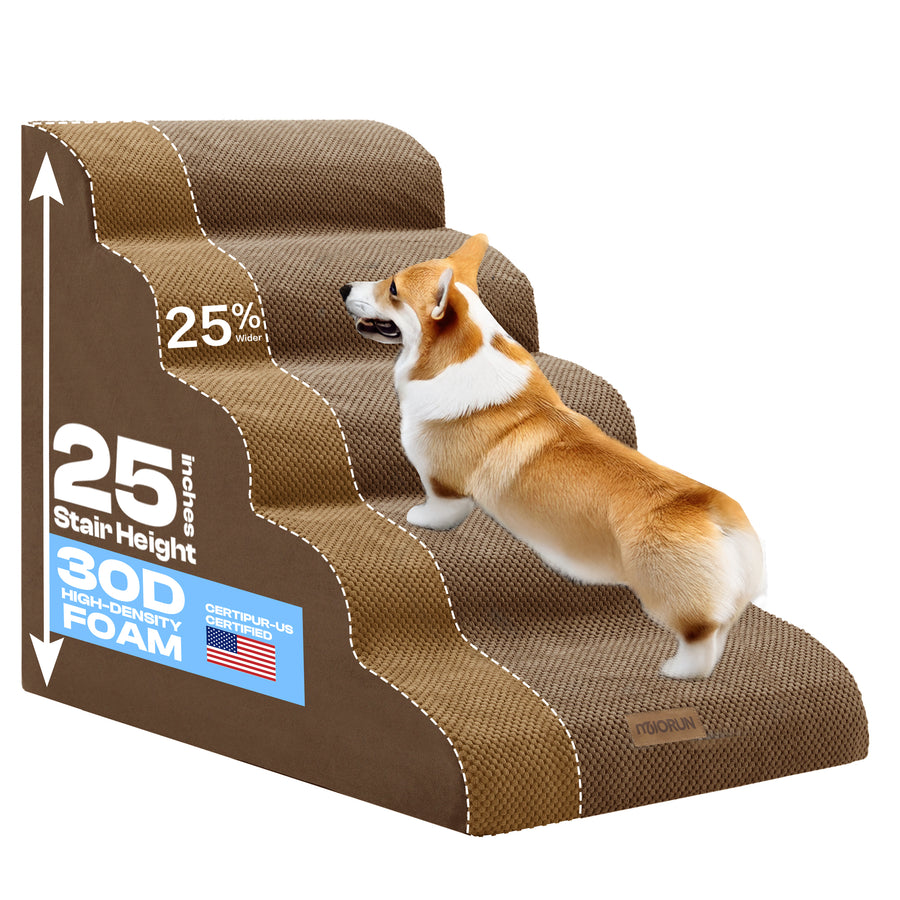 Extra Wide 5-Step Dog Stairs