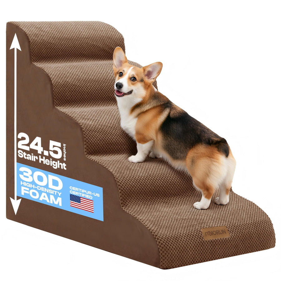Curved 5-step Dog Stairs