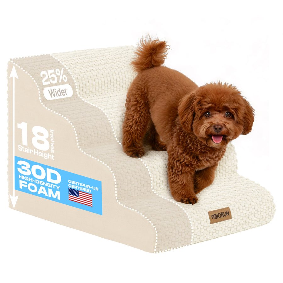 Extra Wide 4-Step Dog Stairs