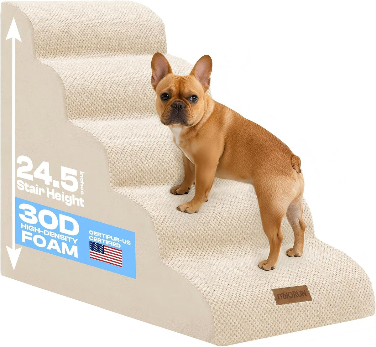 Curved 5-step Dog Stairs