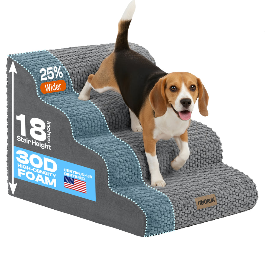 Extra Wide 4-Step Dog Stairs