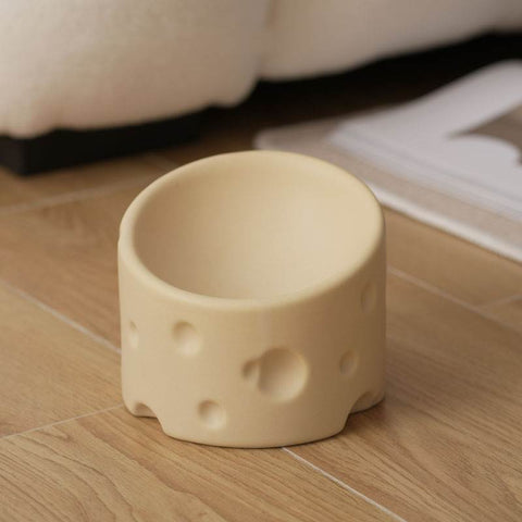 Ceramic Cheese Pet Bowl