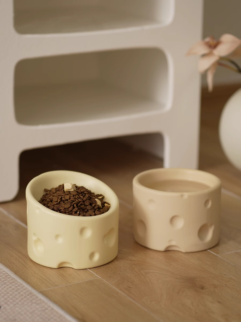 Ceramic Cheese Pet Bowl