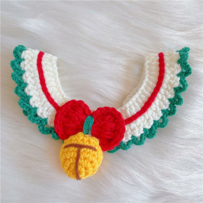 Christmas Handmade Knitted Crochet Pet Collar