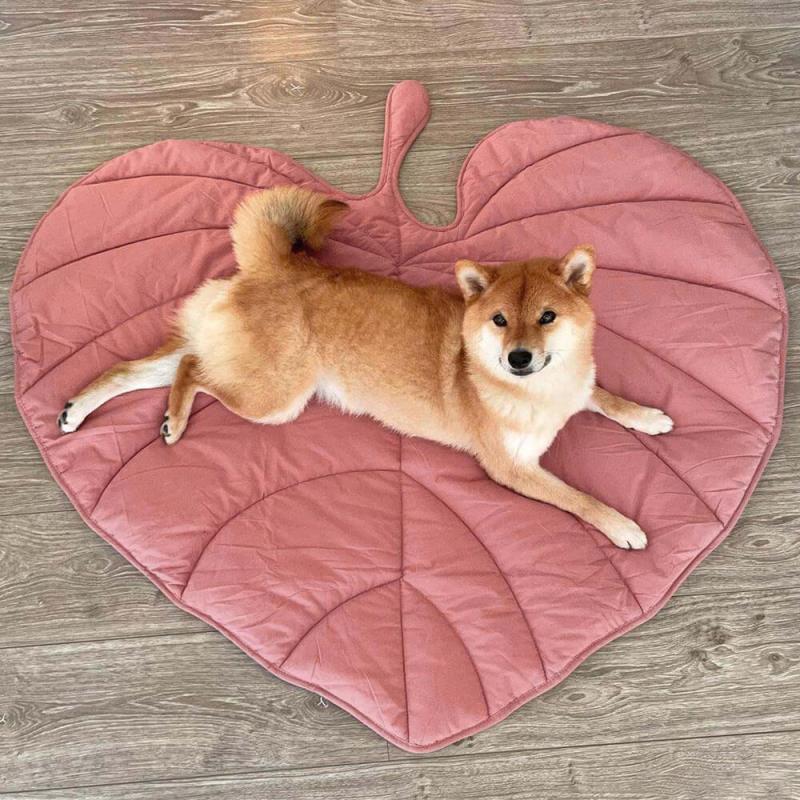 Dog Blanket in Leaf Design