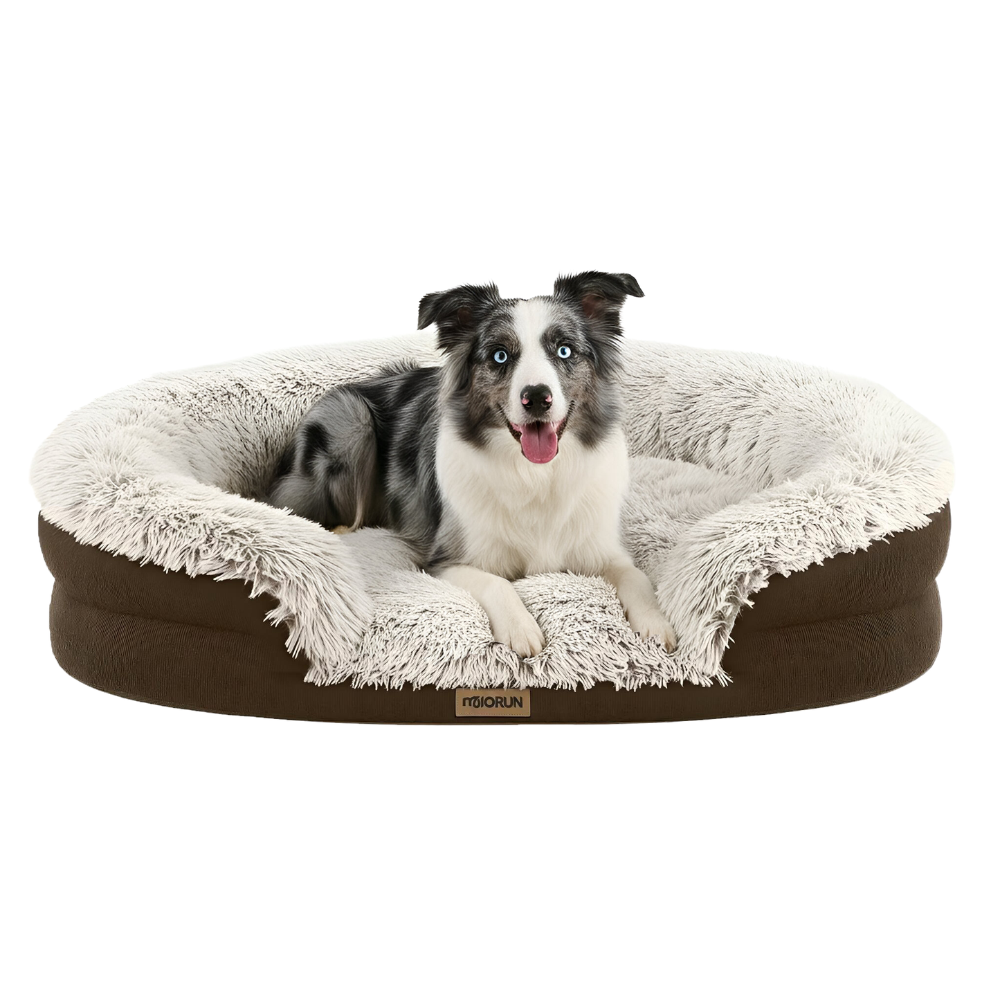 Fluffy Orthopedic Dog Bed-Coffee