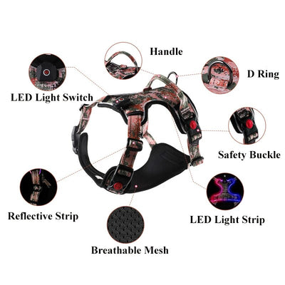 LED Light Up?Dog Harness