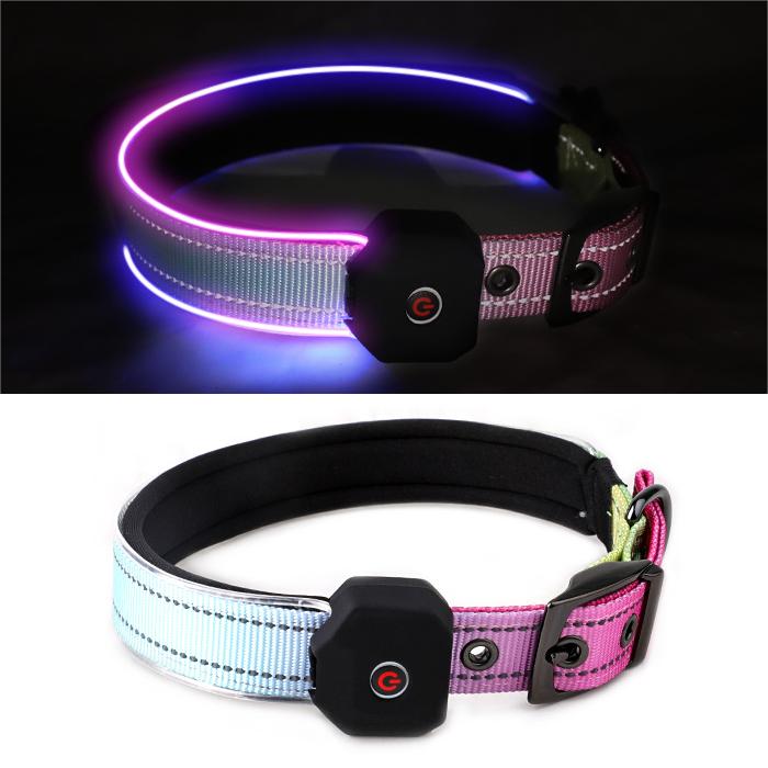 LED Reflective Dog Collar with Rechargeable