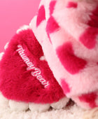 Love Graphic Plush Pet Jacket With Bag