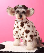 Love Graphic Plush Pet Jacket With Bag