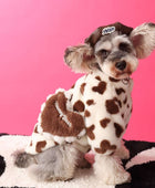 Love Graphic Plush Pet Jacket With Bag