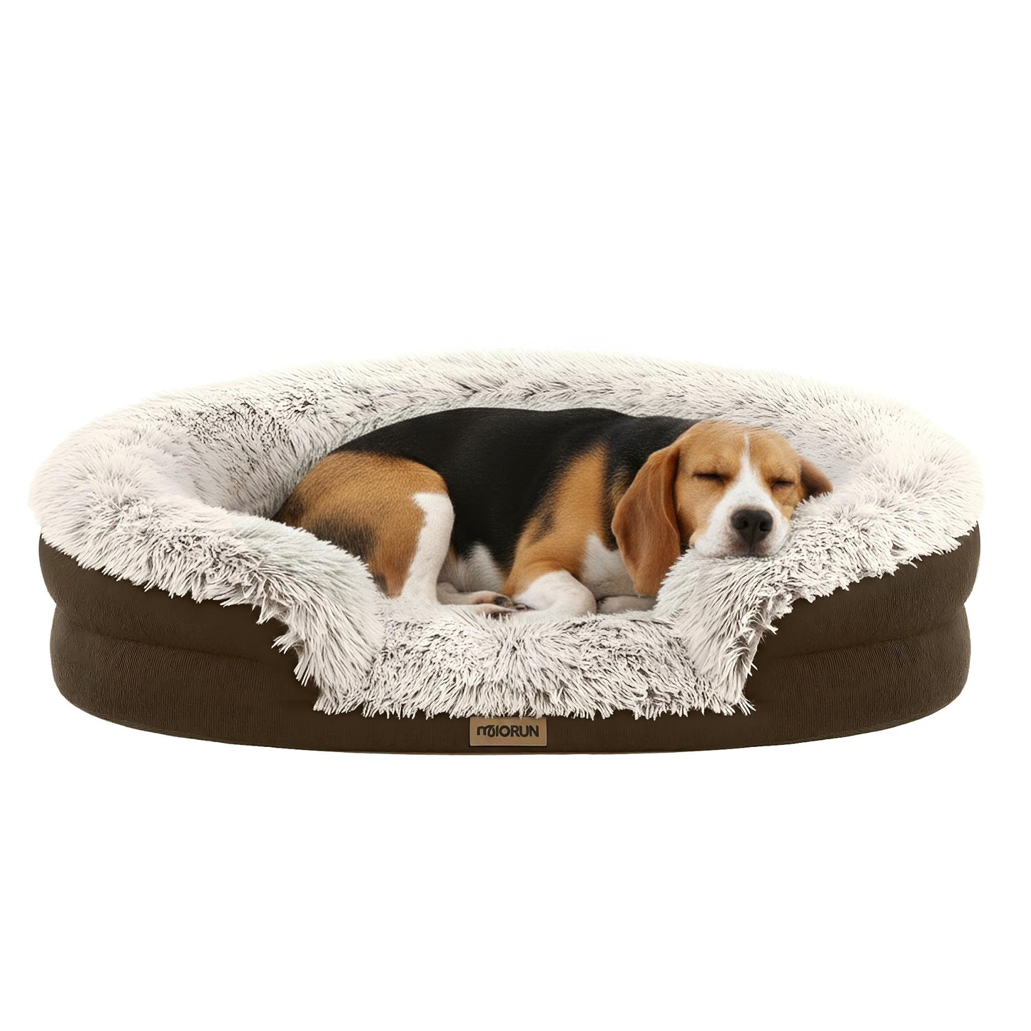 Fluffy Orthopedic Dog Bed-Coffee