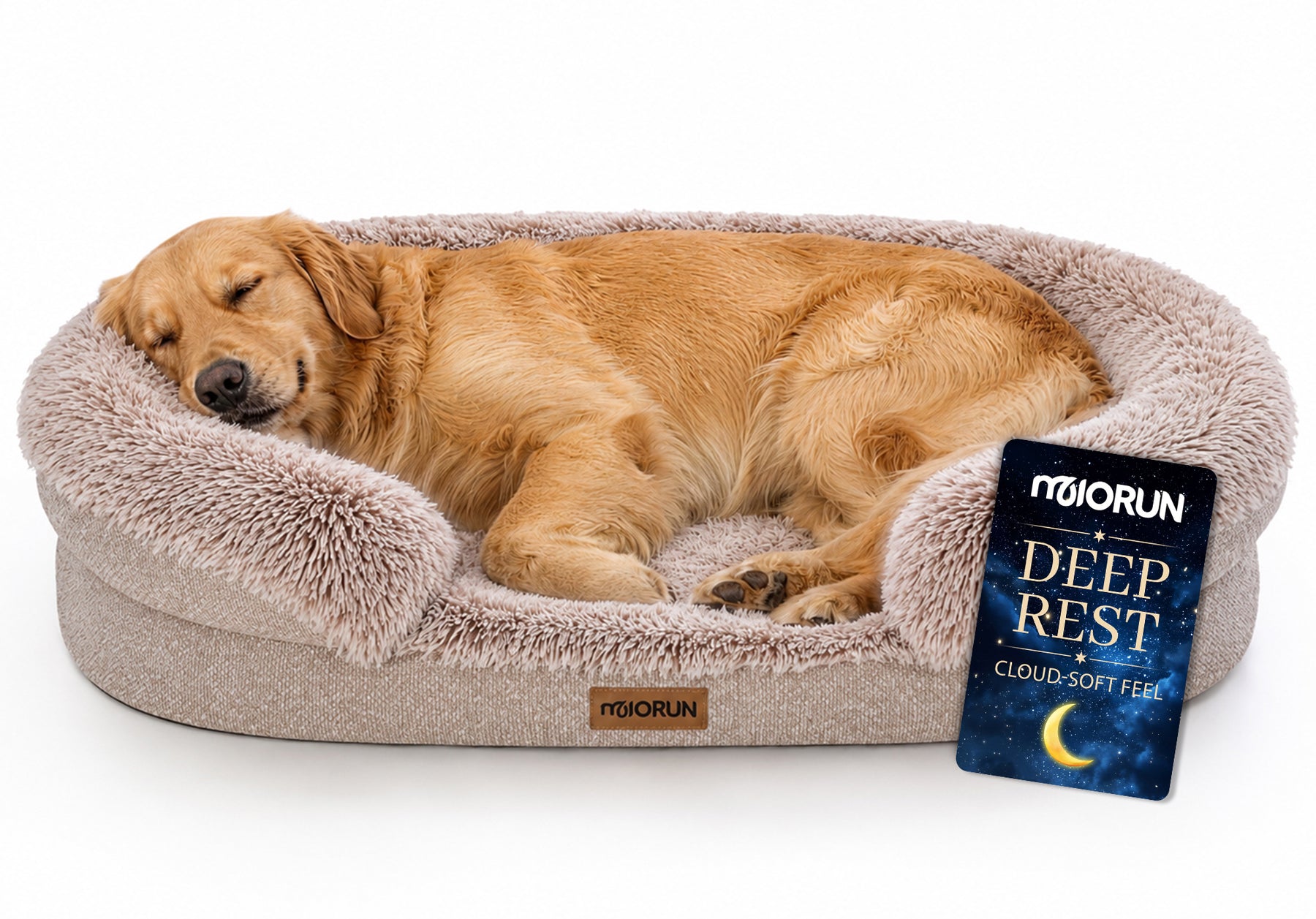 Fluffy Orthopedic Dog Bed-Gray