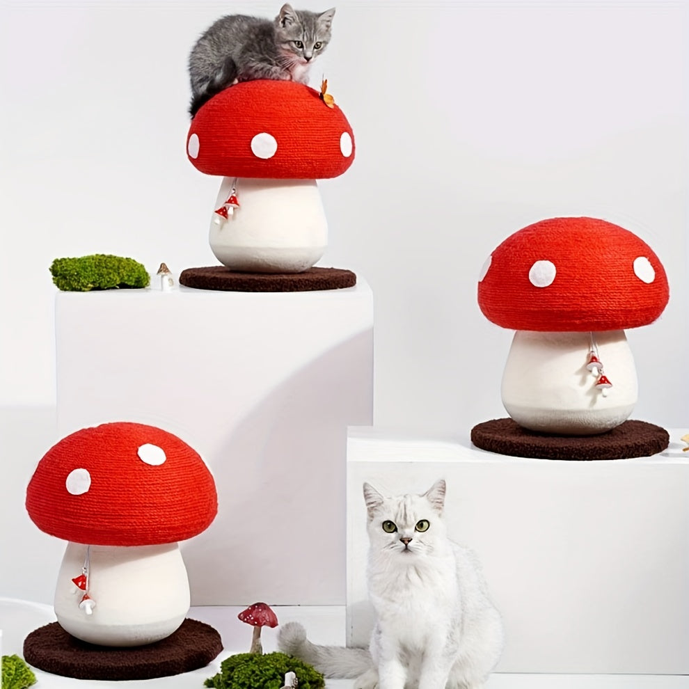 Mushroom" Sisal Scratching Toy For Cats