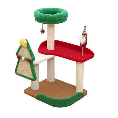 Stylish Cat Tree with Sisal Scratching Post Board