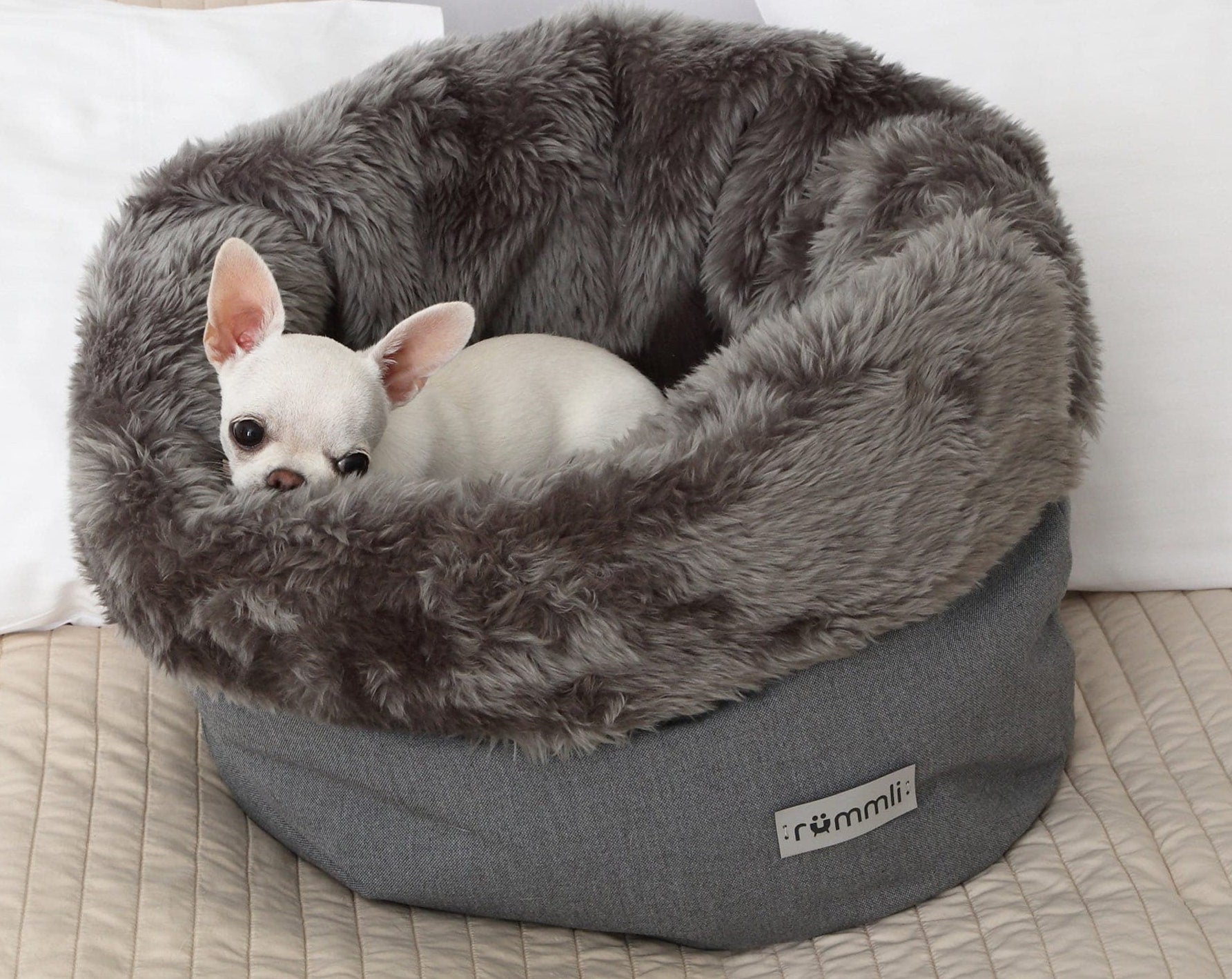 Transformable Furry Dog Bed