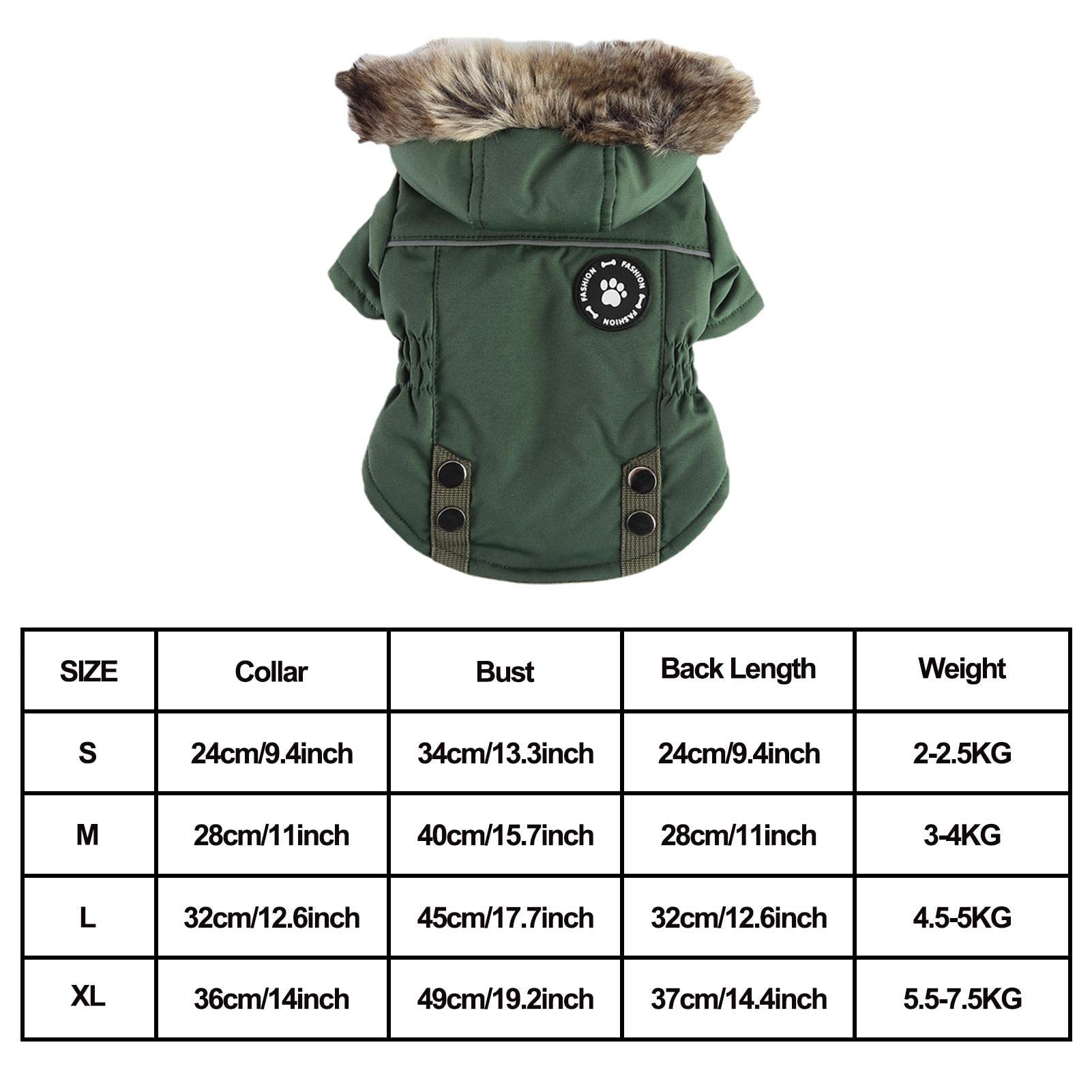 Windproof Reversible Dog Down Jacket