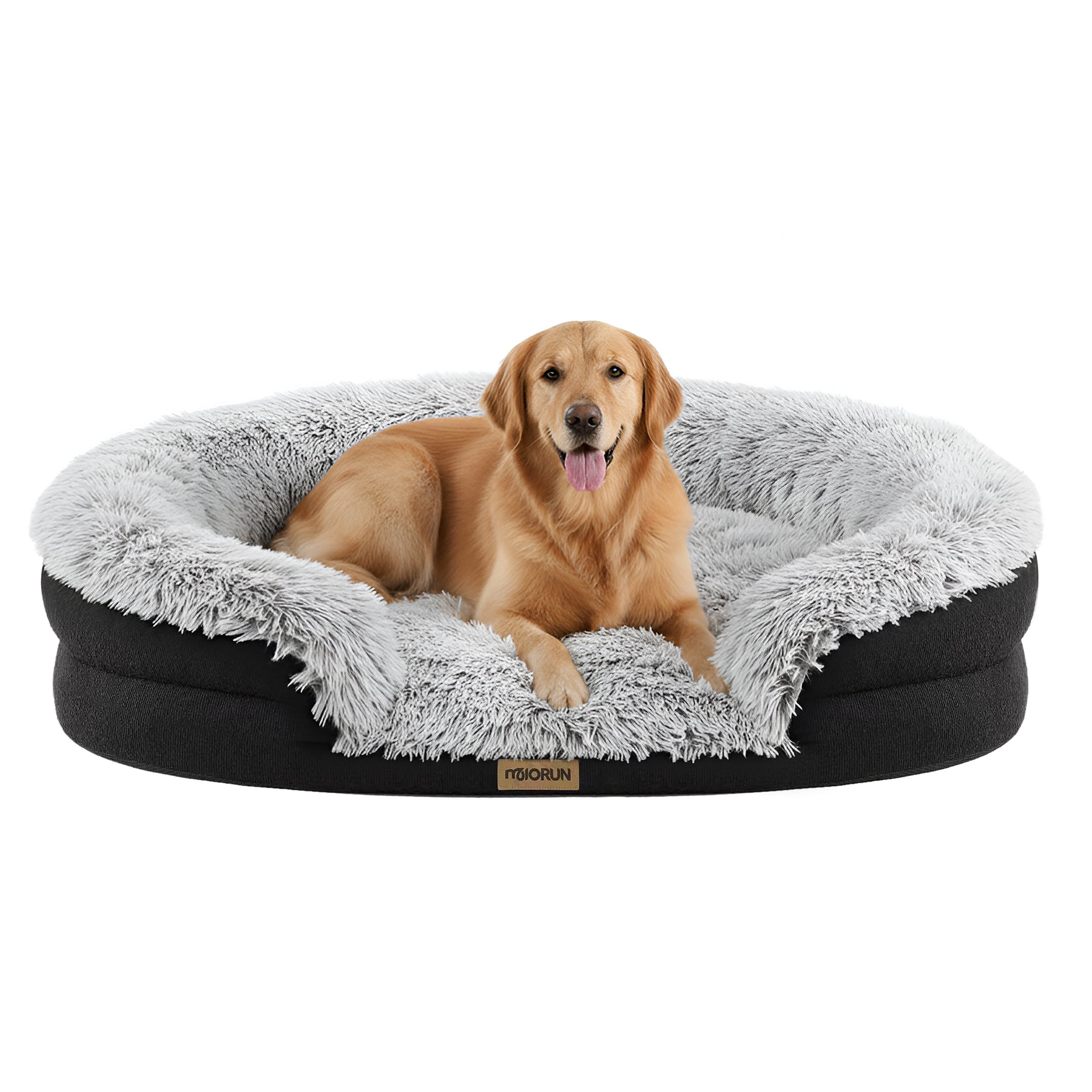 Fluffy Orthopedic Dog Bed-Gray