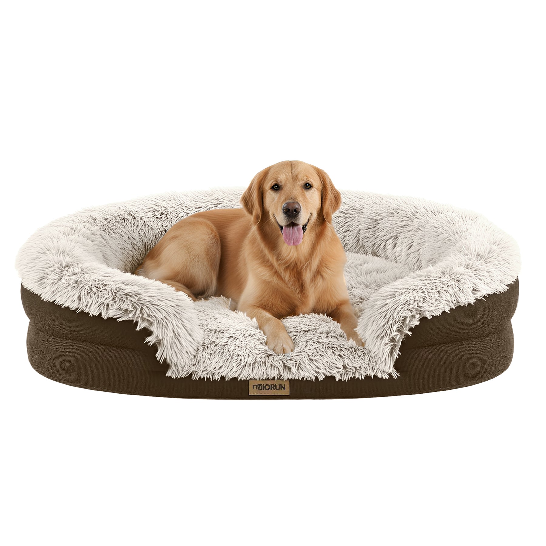 Fluffy Orthopedic Dog Bed-Gray